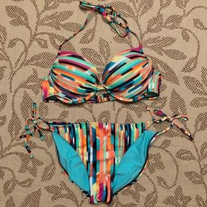 Xhilaration Patterned Bikini Set